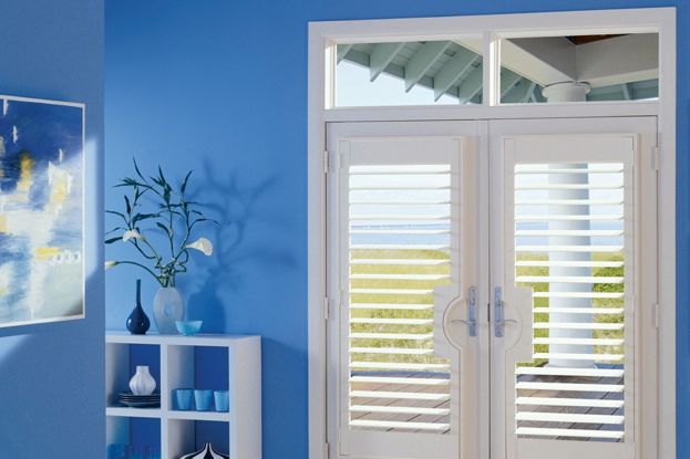 Window Treatments for French Doors: Heritance® hardwood shutters